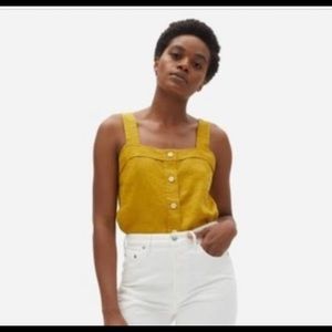 EVERLANE linen picnic top in yellow size 2.